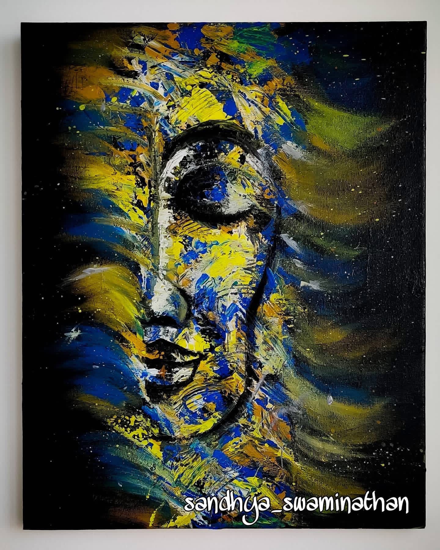 Face Abstract — painting by Sandhya Swaminathan
