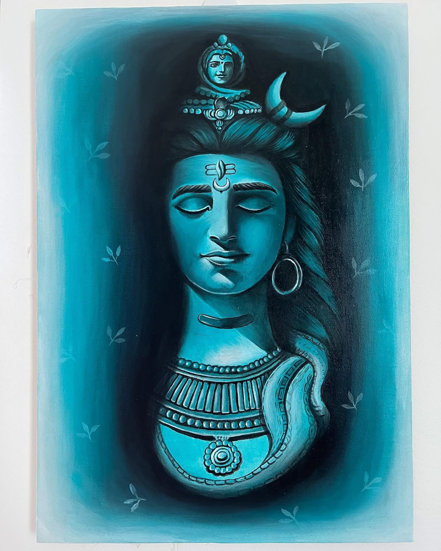 Shiva — painting by Sandhya Swaminathan
