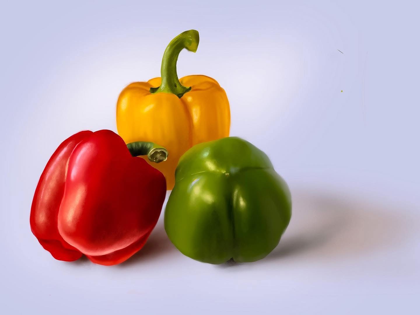 Bell Pepper — digital by Sandhya Swaminathan