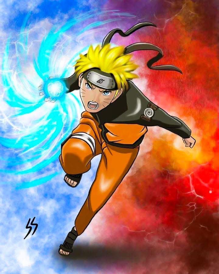 Naruto Rasengan — digital by Sandhya Swaminathan