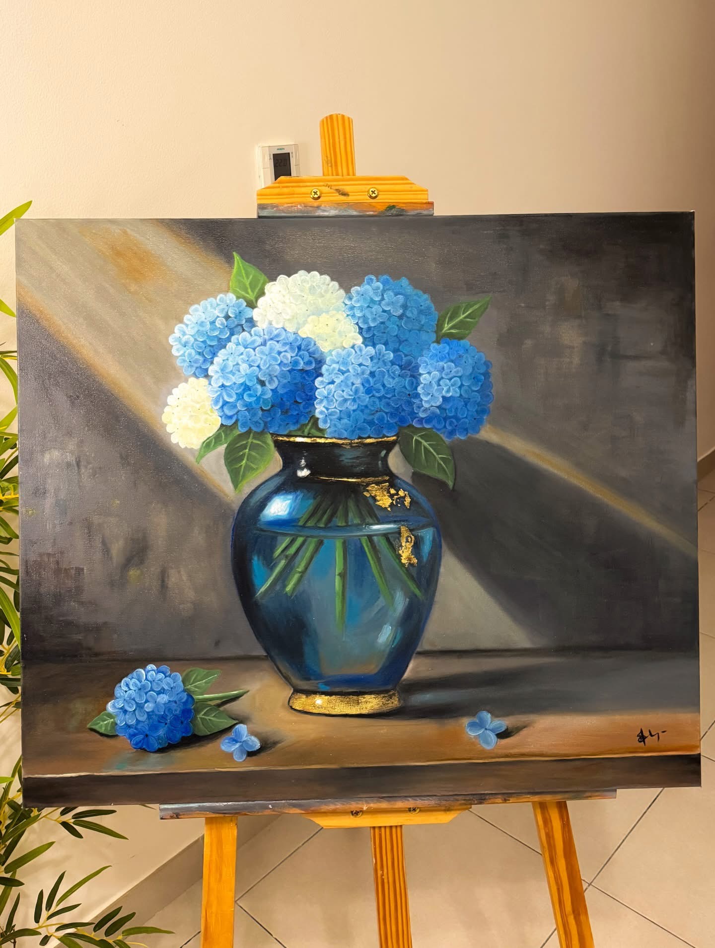 Gilded Flora oil painting by Sandhya Swaminathan