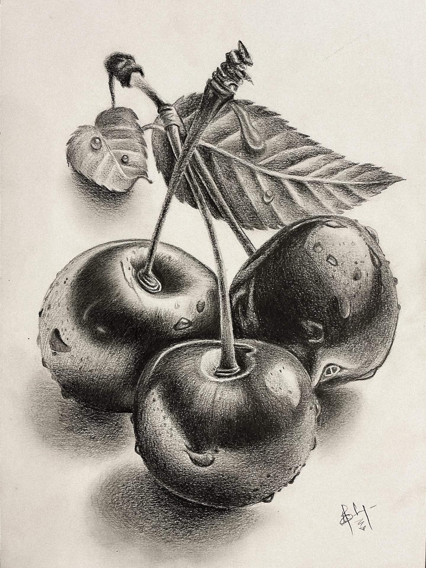 Cherry — pencil by Sandhya Swaminathan