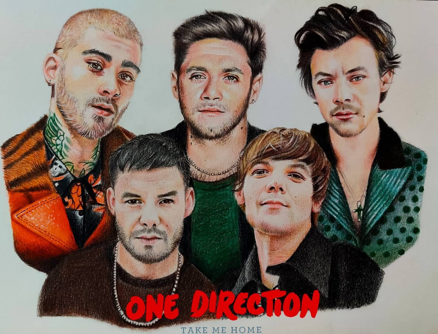 One Direction — pencil by Sandhya Swaminathan