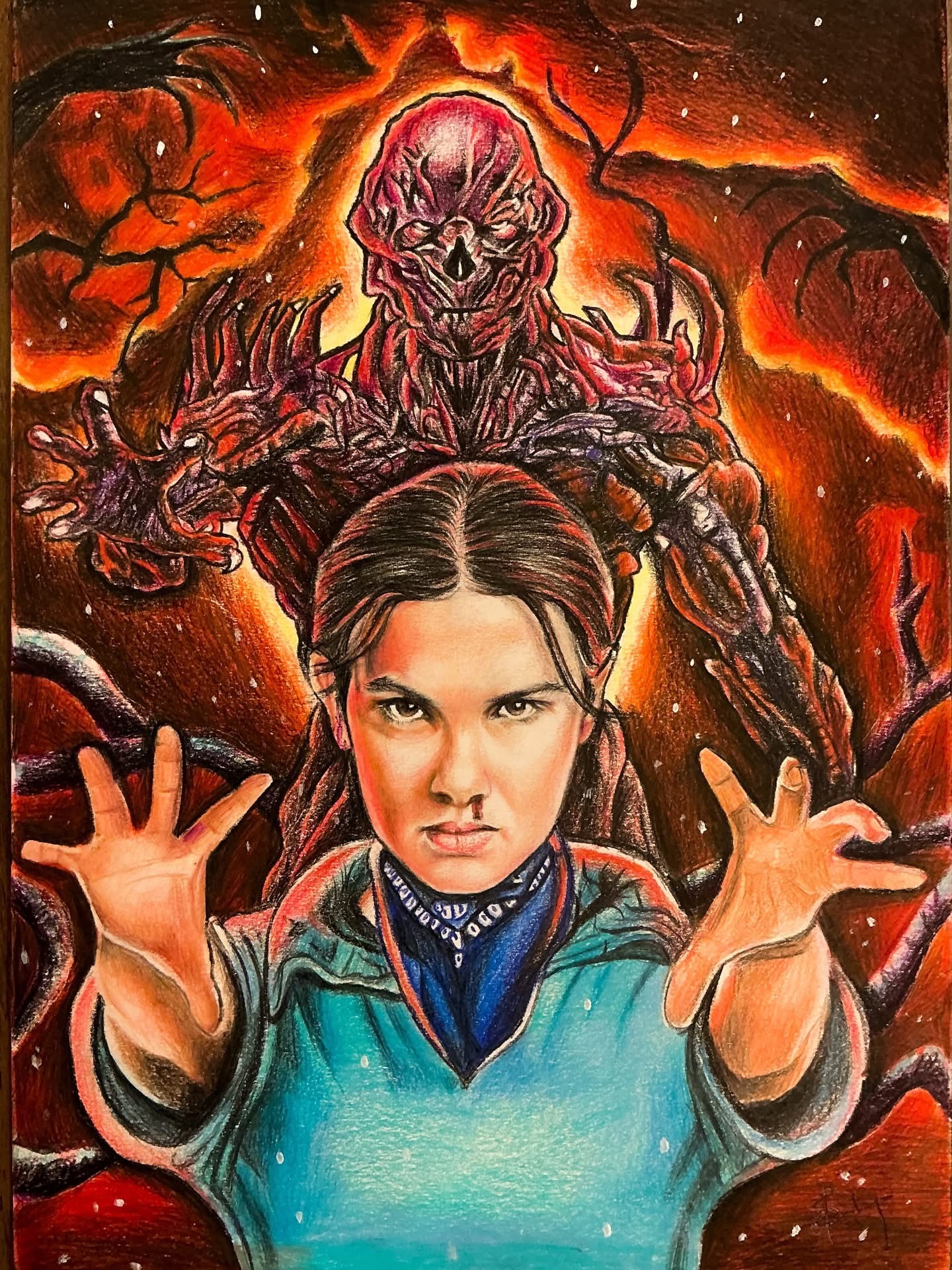 Stranger Things — pencil by Sandhya Swaminathan